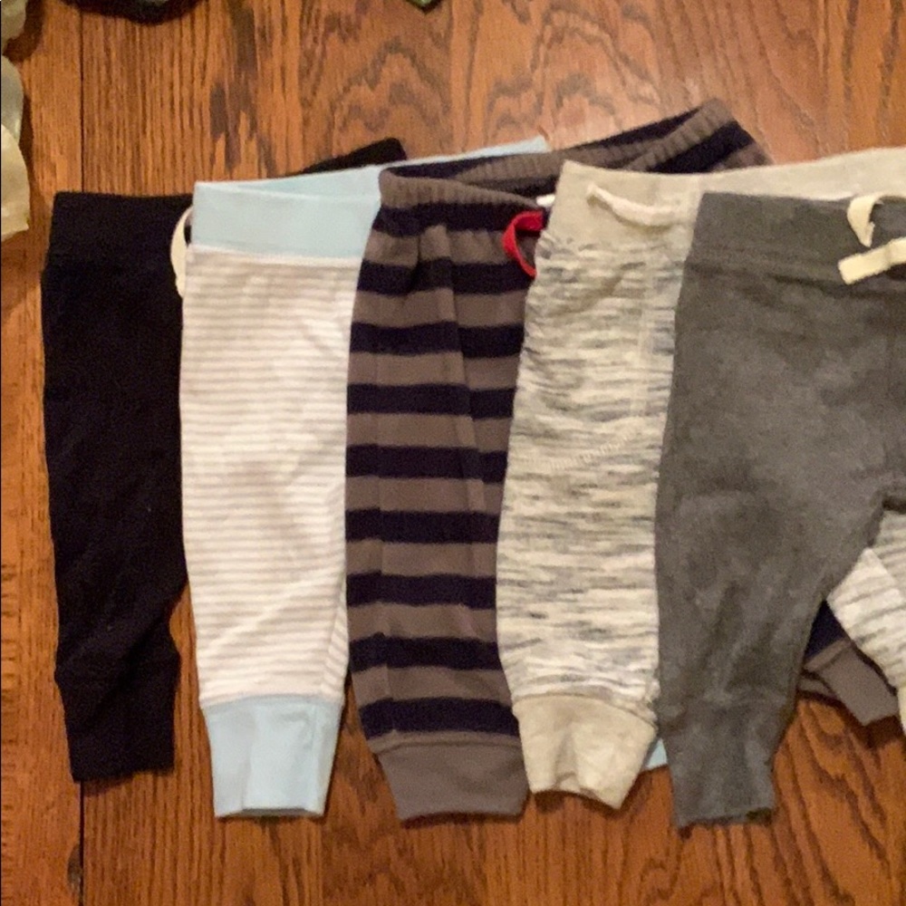 5 pair boy 0-3 months pants